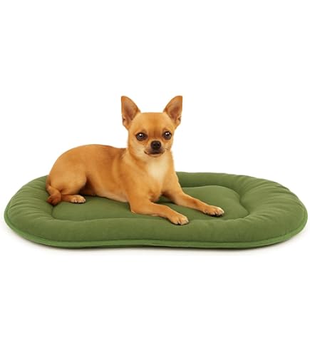 Flamingo Hundekissen Oval - Weiches Liegekissen Für Kleine Hunde & Katzen 55x39 Cm Grau