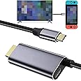 USB Type C to HDMI Conversion Cable for Nintendo Switch/Samsung Dex Station / S21 / S20 / Note20 / TabS7 TV Docking Mode 4K and 1.8m Long for Travel