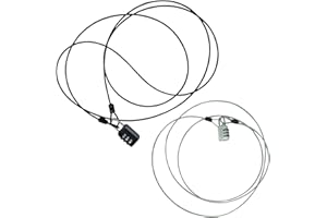 LIANCHEN 2 pièces Câble à boucles avec Serrure Câble sécurité verrouillageen en acier inoxydable Câble de Sécurité pour Vélo à Câble en Acier pour Vélo Cable de Securite en Acier avec Double Boucle