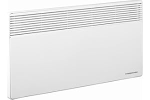 Thermoval Elektrischer Konvektor, Elektroheizkörper TX 2500, 2,5 kW, IP20, Freistehender oder Wandmontierter Elektroheizer, Elektroheizung für Wohn- und Büroräume, Konvektor-Heizung, Weiß