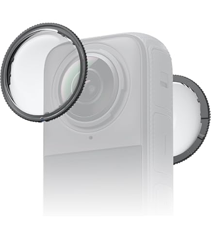 CERFFOOL Objektivschutz Für Insta360 X4 - Drehbare HD Schutzkappen Transparent Wasserdicht
