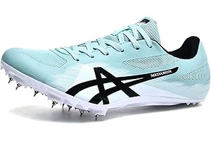 PENXZT Hombre y Mujer Zapatillas de Clavos, Calzado de Atletismo Ligero Resistente al Desgaste para Running,Salto Largo,Training