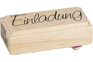 KNORR PRANDELL KnorrPrandell 211800300 211800300 Stempel aus Holz (Einladung) Motivgröße 6 x 2,5 cm, Motiv: Einladung