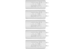 STEYCO Lot de 5 condensateurs 2.5 µF Spécial volet roulant SOMFY Moteur 6 Nm à petites cosses 2,8mm - GARANTIE 1 an