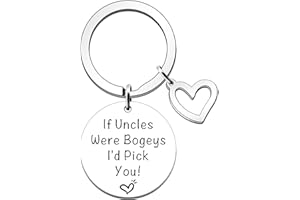 SDOFY Funny Uncle Gifts Uncle Birthday Gifts Best Uncle Keyring Christmas Gifts for Uncle If Uncles Were Bogeys I'd Pick You