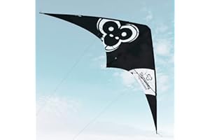 Skymonkey Powerstreamer aquilone XXL, aquilone sportivo per avanzati, 212 cm, nero