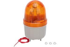 Fafeicy Lumière Stroboscopique à LED, 5W 220V AC Voyant D'avertissement LED Lampe Son et éclairage équipement D'alarme, pour Immeubles de Bureaux, écoles(jaune), Boutons Et Indicateurs