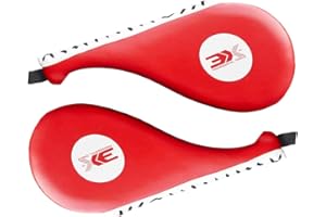 ‎3X PROFESSIONAL CHOICE 3X Professional Choice Taekwondo Double Kick Pads Target Boxing Taekwondo Karate Kickboxing Training TKD Kicking Pad Practice Kick Target Training Double(Red)
