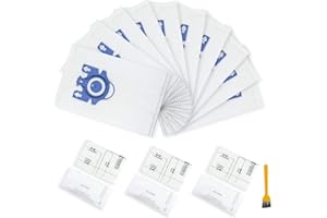 YTUGIL 10 Pack GN Vacuum Bags Compatible with Miele Hoover Bags for Miele C3 Hoover Bag, Classic C1 Complete C2 Complete C3, S2 S5 S8 Series with 3 Motor Protection & 3 Exhaust Filters 9917730