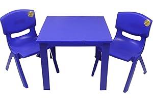 A406 Kids Childrens Plastic Study Garden or Inside table and chairs set for Boys and Girls Red Blue Green Pink