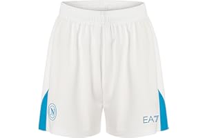 SSC NAPOLI - Pantaloncino Junior Gara Home Ea7, Pantaloncini da Calcio Unisex - Bambini e Ragazzi
