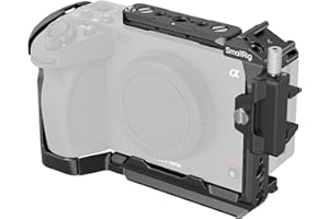 SMALLRIG Cage für Sony FX30 FX3 mit HDMI-Kabelklemme, Klassisch Hellschwarze Oberfläche, Inklusive Kaltschuh und NATO-Schiene, Modulares Design, Kompatibel mit Original-XLR-Griff - 4183B