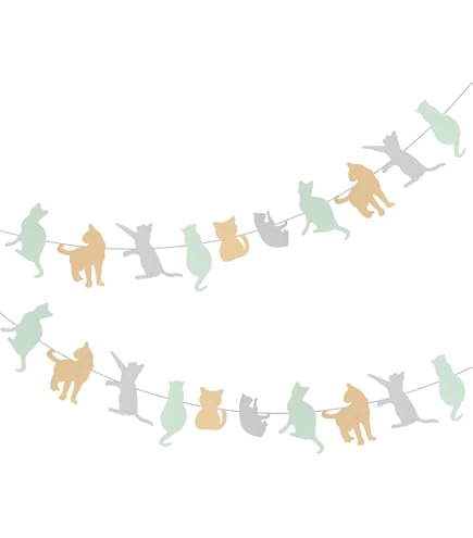 Papier-Girlande Katzenpfoten – 8 X 100 Cm, Bunte Deko Für Partys & Kinderzimmer