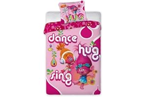 DREAMWORKS TROLLS Unbekannt Faro Trolls Ropa de Cama 140 x 200 cm tr09, algodón, más Colores, 200 x 140 cm