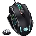 Redragon Impact M908 RGB LED MMO USB Mouse with Side Buttons Laser Wired Gaming Mouse with 12400 DPI, High Precision, 18 Programmable Mouse Buttons (Black)
