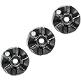 QemiQ Retail® Rubber Mixer Grinder- Jar Coupler- for Panasonic- 3 UNIT'S Black
