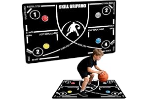 Motionsmatta för basket, antislida, stor, tyst grepp för träning i dribble hemma