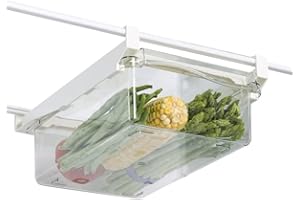 MLordoarf Retráctil Cajones De Frigorífico Transparentes, Cajón de Organización para Nevera, Organizador Cajón Nevera Extraíble, Organizador Nevera Transparente para Huevos Fruta