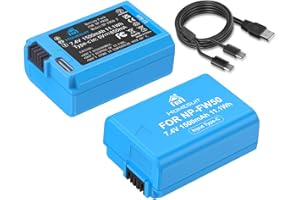 Homesuit NP-FW50 Akku 1500mAh & 2-in-1 Typ-C Ladekabel für Sony A6500 A6400 A6300 A6000 A5000 A5100 zv-e10 A7 A7II A7R A7RII A7SII A7S A7R A7R2 A55 RX10 RX10II NEX-3/5/7 Kamera (2er-Pack)