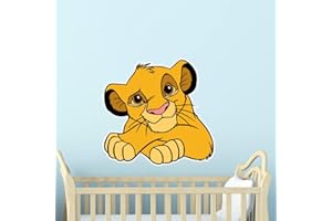 Acotobo Sticker Mural Roi Lion Simba Sticker Lion King Chambre D'Enfant Dessins Animés Autocollant Mural, M