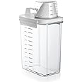 JJWUYUE Airtight Detergent Dispenser with Measuring Cup, Detergent Washing Powder Storage Box, Laundry Powder Box, Storage Container for Detergent, Food Container, 2300 ml, CYKJ-2302-2