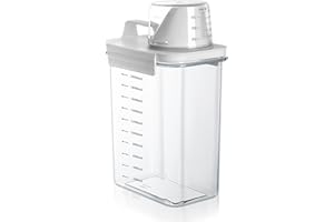 JJWUYUE Dispenser detergente Airtight da 2300 ml con tazza di misurazione, detergente per polvere, contenitore per detersivo, contenitore per alimenti