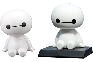 GUSENGO Bobblehead Auto, Auto-Verzierung Nettes Kopf Schüttelt Baymax Roboter Dekoration Auto-Innenraum Armaturenbrett Wackelkopf-Spielzeug Zubehör Geschenk, Wackelkopffigur Bobblehead Figur Dekofigur