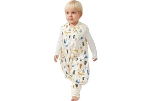 Duomiaomiao Baby Schlafsack mit füßen, Winter mit füßen,100% Baumwolle, 2.5 Tog Baby Jungen mit Schlafsack,Atmungsaktiv Cartoon-Panda(90-100)