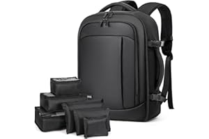 Lekespring Handgepäck Rucksack 40x20x25 cm für Ryanair, Reiserucksack mit 6 Packing Cubes, Kabinentasche für Flugzeug, Business, Arbeit, Weekender & Kurztrip