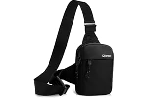 Qianyou Bolsa Bandolera, Mochila Crossbody Ligera para Hombres y Mujeres, Mochila Pequeña Impermeable con Malla Permeable, Adolescentes Bolsa Informal para Deportes al Aire Libre, Viajes, Acampada