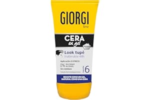 Giorgi Line - Cera en Gel Look Tupé para un Tupé con Volumen, Textura y Movimiento, Acabado Natural, Flexible y Duradero, Fijación 6 - 145 ml