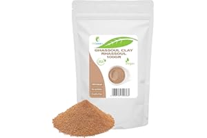 ETC COSMETIC`S Ghassoul (argile Rhassoul) - 100 gr - Masques visage DIY, masque corporel, masque capillaire, peelings et gommages doux, fabrication de savons, anti-âge et raffermissement de la peau