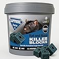 Rat & Mouse Poison Bait Blocks Max Strength Single-Feed Rodent Killer – Fast-Acting All-Weather Blocks Brodifacoum 0.0025% Indoor & Outdoor Use Mouse Killer Must Be Used in a Bait Station 300g