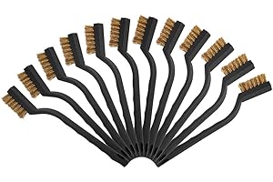 AKLS Mini Wire Brush Set, Mini Drahtbürste Set, Reinigung Drahtbürste zur Reinigung Schweiß Schmutz Schlacken Rost 12 Stück