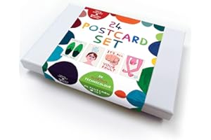Brainbox Candy - Official David Shrigley Postcard Set - 24 Funny Humorous Postcards - Boxed Gift Set For Him Her Friends