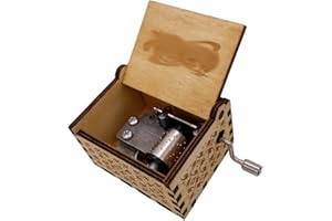 Youtang Naruto pozytywka mini rozmiar korba ręczna pozytywka rzeźbione drewniane prezenty muzyczne (melodia: niebieski ptak, brązowy)