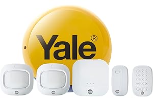Yale IA-320 Sync Smart Home Alarm 6 piece kit. Includes Sync Alarm Hub, External Siren, 1x Door/Window Contacts, 2x PIR Motion Detector, Keypad. Works with Alexa, Google Assistant & Philips Hue