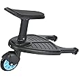 Shoze Buggy Board with Seat Buggy Board Compatible With Pushchairs Extra-Large Platform Kiddy Board Standing Board Seat Children Stand Pedal for 2-7Years Old Blue (Non-Universal)