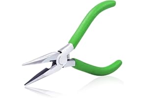 SPEEDWOX Pince à long bec de 14 cm - Mini pince à bijoux avec mâchoires lisses et plates - Outil de précision pour la fabrication de bijoux - Pince à perles professionnelle