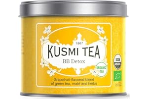 ANTICO CAFFE' NOVECENTO Té Kusmi | Desintoxicación BB | Té Verde Aromatizado con Pomelo, Yerba Mate, Hinojo y Diente de León - Hojas Sueltas 100 Gr