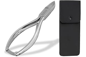 InstrumenteNrw Pince à ongles pédicure Acier inoxydable Coupe Ongles pour les ongles des doigts et des pieds avec étui 14 cm
