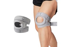 Mzzsveuy Wellknee Knee Brace, Sports Knee Pads Flexible Comfortable Anti Slip Protection Support Sleeve for Soccer Basketball Baseball Climbing Biking, Grey