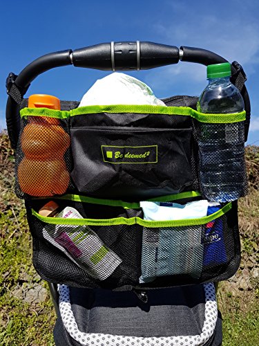 Premium Rücksitz-Tasche | Kinderwagen-Organizer | Autositz-Tasche | Tretmatte | Rückenlehnenschoner | Rücksitzorganizer mit Tablet-Fach – neues Modell - 3