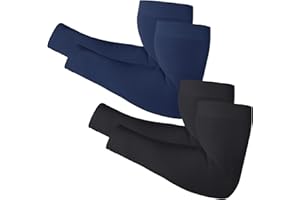 Newbyinn Arm Sleeves for Men Women, Size L - XL, UV Sun Protection Sleeve to Cover Tattoo, Cooling Compression Arm Cover - 2 & 4 Pairs