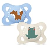 Mam Pacifier Original Silicone 2 Pcs Blue 2-6m | With symmetrical, flat and flexible soft silicone teat, easy to accept, with