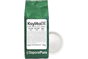 Saporepuro Naturalny KSYLITOL z brzozy 1 kg - Naturalny zamiennik cukru - Idealny do deserów i napojów