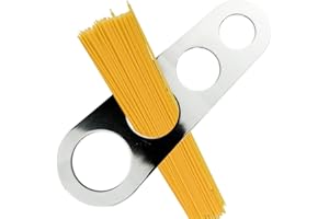 EASYKEENECOM 4-Holes Stainless Steel Spaghetti Measurer, Pasta Measure, Cook Kitchen Cake Ruler Spaghetti Noodle Measure Portion Control