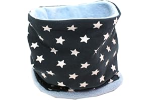 Kleine Könige Loop Schal Kinder Jungen bis 10 Jahre · viele Muster · Innen Fleece Kuschel · Made in Germany