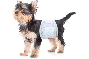 FLYING PAWS Pannolini usa e getta per cani Involucri maschili - Pannolini morbidi super assorbenti per cani maschi per problemi di marcatura di cani maschi, incontinenza urinaria