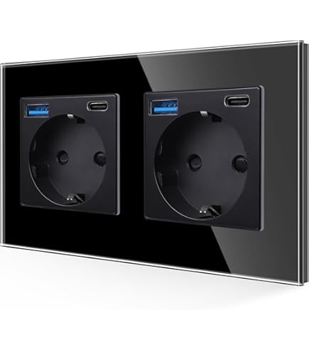 ICY Box Stopcontact Met USB-Inbouw, 2x USB-C & 2x USB-A-Poorten, 2-Voudige Wandcontactdoos, IB-MPS4200W-PD ICY Box Stopcontact Met USB-Inbouw, 2x USB-C & 2x USB-A-Poorten, 2-Voudige Wandcontactdoos, IB-MPS4200W-PD